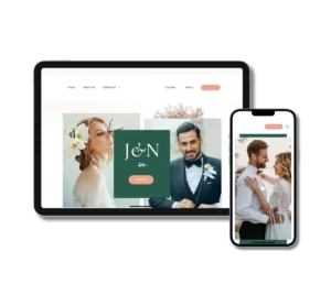 Tablet e smartphone con sito web wedding
